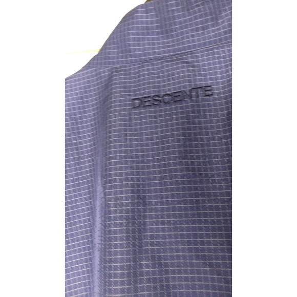 Descente  Blue Plaid Track Full Zip Men"s Jacket . - Picture 5 of 7